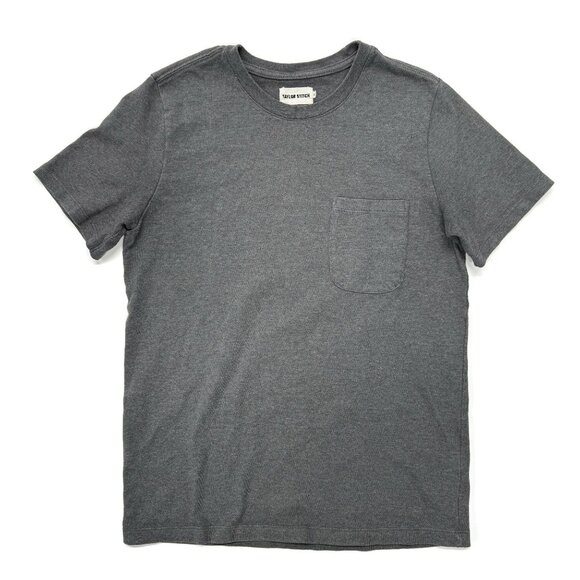 Taylor Stitch The Heavy Bag Crewneck T-Shirt Gray With Pocket Mens 36 XS Tee - Picture 1 of 8